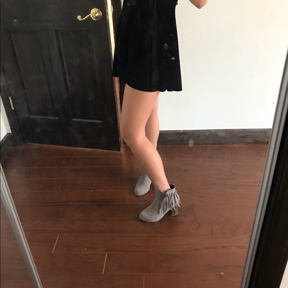 Gray Suede Booties - Picture 4 of 4
